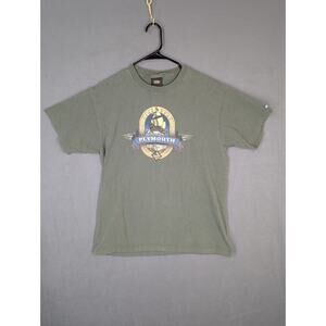 The Mountain T-shirt Mens S/M Green Plymouth Massachusetts Americas Hometown